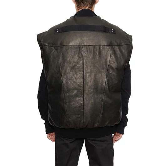 RICK OWENS GIUBBINO SMANICATO IN PELLE JUMBO FLIGHT