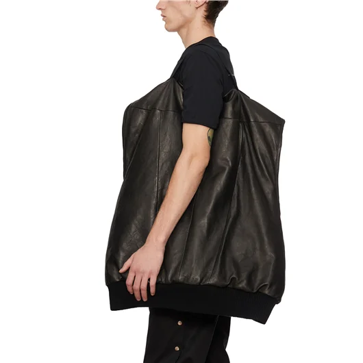 RICK OWENS GIUBBINO SMANICATO IN PELLE JUMBO FLIGHT