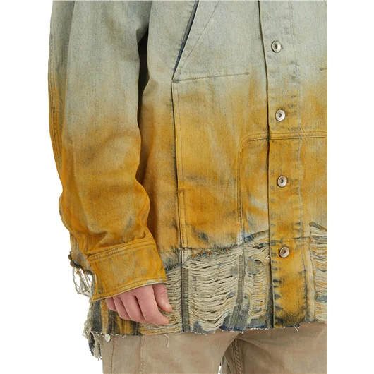 RICK OWENS DRKSHDW GIUBBOTTO IN DENIM SPHINX JUMBO WORKER