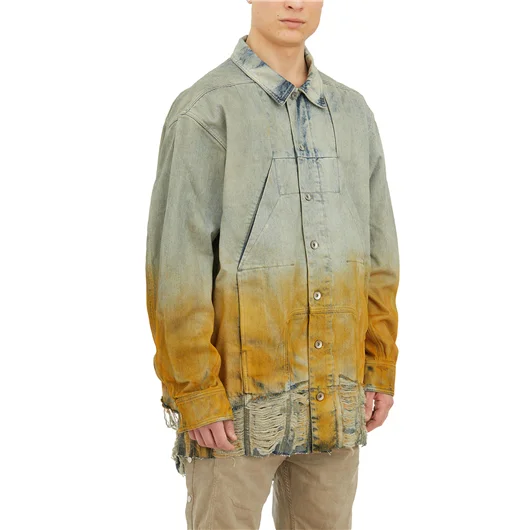 RICK OWENS DRKSHDW GIUBBOTTO IN DENIM SPHINX JUMBO WORKER