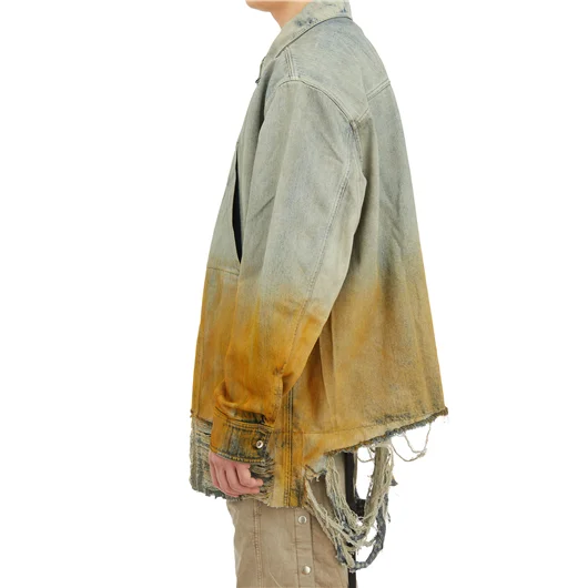RICK OWENS DRKSHDW GIUBBOTTO IN DENIM SPHINX JUMBO WORKER