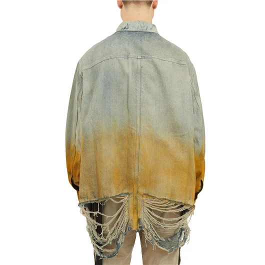 RICK OWENS DRKSHDW GIUBBOTTO IN DENIM SPHINX JUMBO WORKER