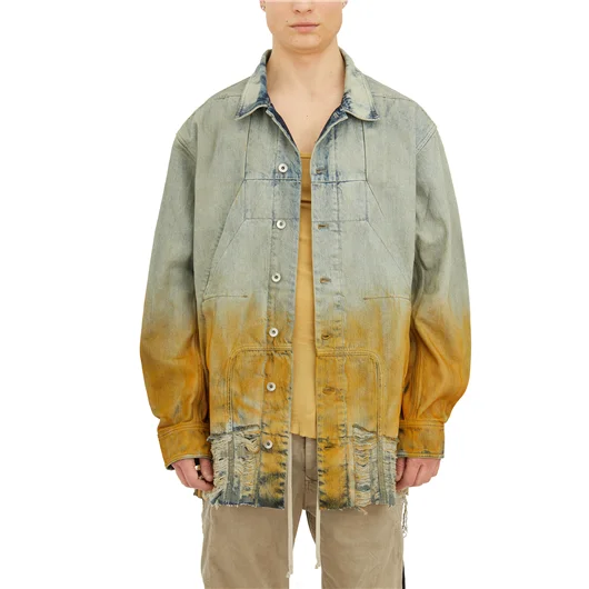 RICK OWENS DRKSHDW GIUBBOTTO IN DENIM SPHINX JUMBO WORKER