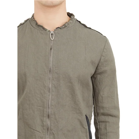 DANIELE BASTA GIUBBOTTO IN TESSUTO CON DETTAGLI IN PELLE