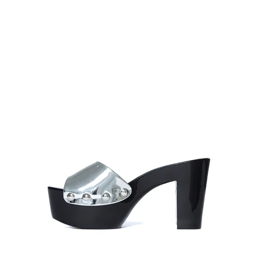 GIUSEPPE ZANOTTI ZOCCOLO IN PELLE METAL