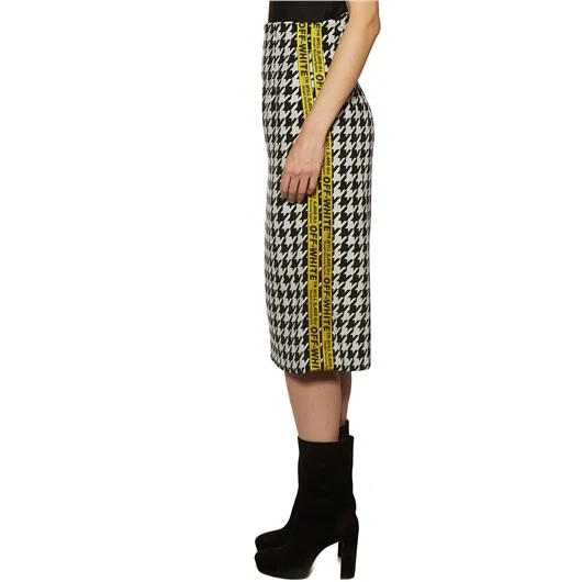 OFF-WHITE CO VIRGIL ABLOH GONNA LONGUETTE PIED DE POULE