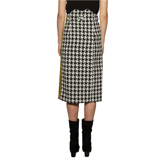 OFF-WHITE CO VIRGIL ABLOH GONNA LONGUETTE PIED DE POULE