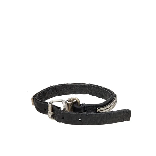 GOTI BRACCIALE IN PELLE + ARGENTO 925