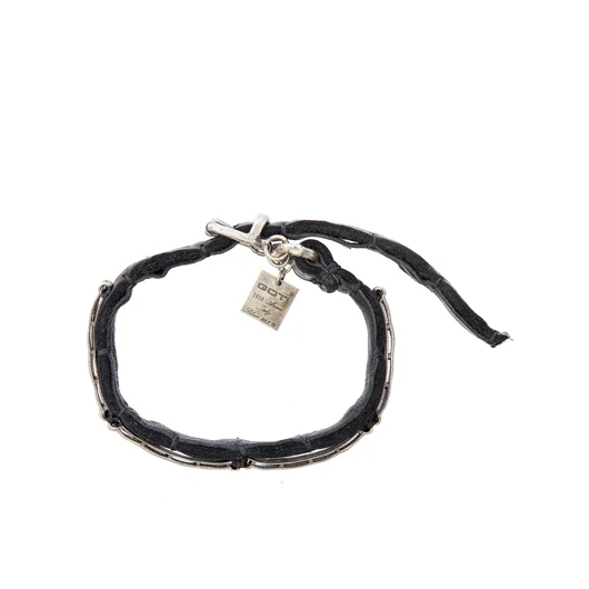 GOTI BRACCIALE IN PELLE + ARGENTO 925