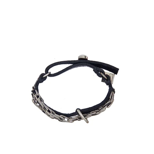 GOTI BRACCIALE IN PELLE + ARGENTO 925