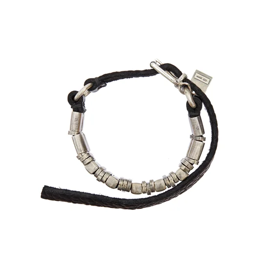 GOTI BRACCIALE IN PELLE + ARGENTO 925