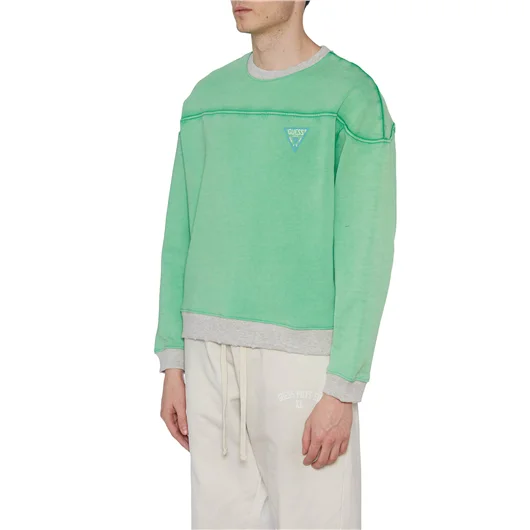 GUESS USA FELPA GIROCOLLO IN COTONE