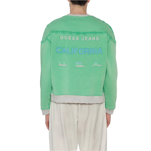 GUESS USA FELPA GIROCOLLO IN COTONE