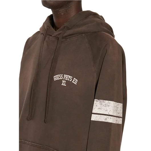 GUESS USA FELPA IN COTONE CON CAPPUCCIO