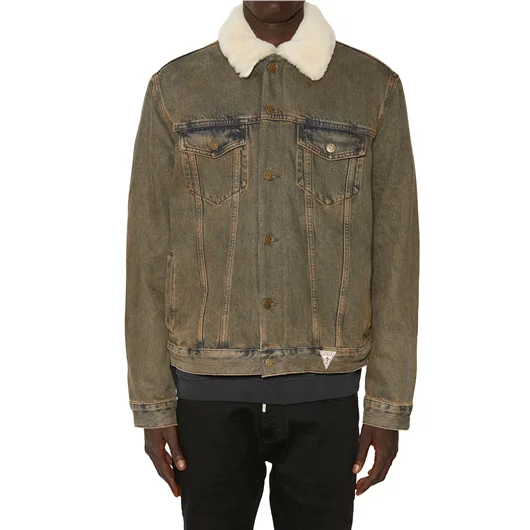 GUESS USA GIUBBOTTO SHERPA IN COTONE