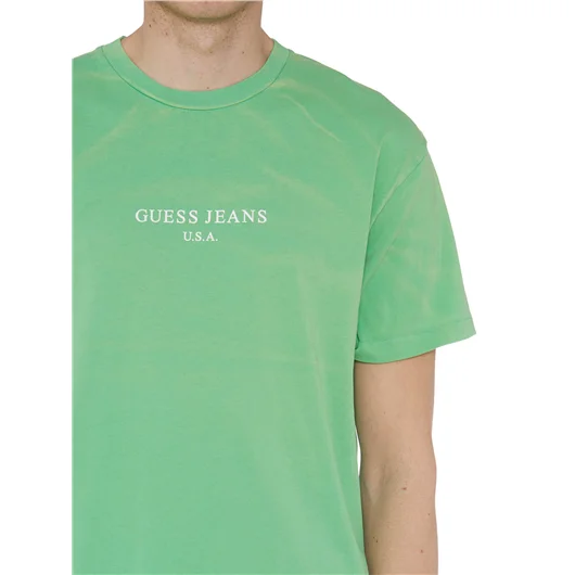 GUESS USA T-SHIRT GIROCOLLO IN COTONE