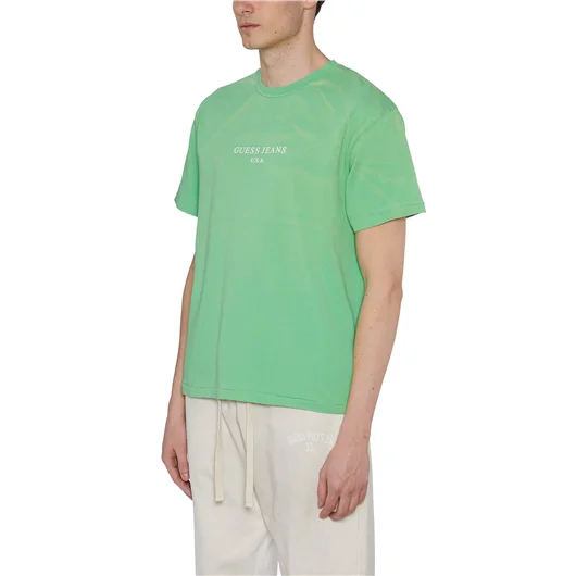 GUESS USA T-SHIRT GIROCOLLO IN COTONE