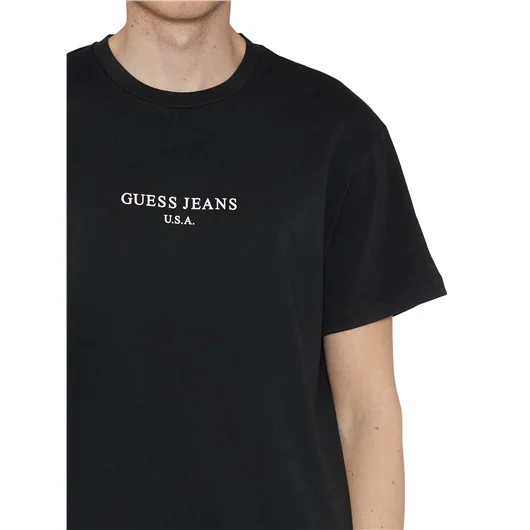 GUESS USA T-SHIRT GIROCOLLO IN COTONE