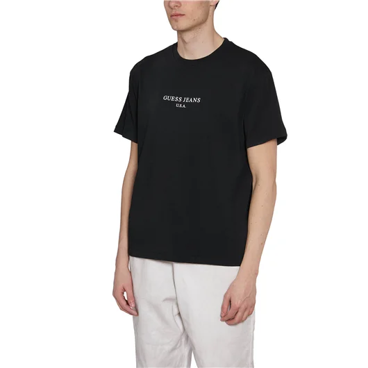 GUESS USA T-SHIRT GIROCOLLO IN COTONE