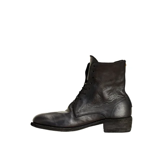 GUIDI STIVALE ALLACCIATO IN PELLE CON ZIP