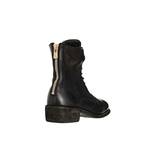 GUIDI STIVALE ALLACCIATO IN PELLE CON ZIP