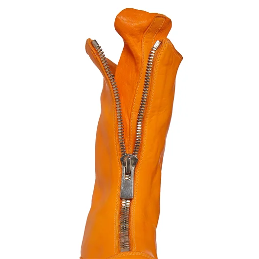 GUIDI STIVALE IN PELLE CON ZIP