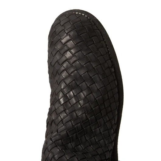 GUIDI STIVALE IN PELLE INTRECCIATA