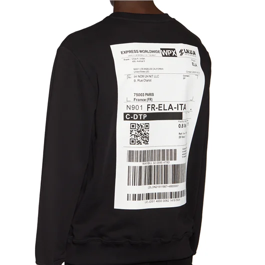 IH NOM UH NIT FELPA IN COTONE GIROCOLLO