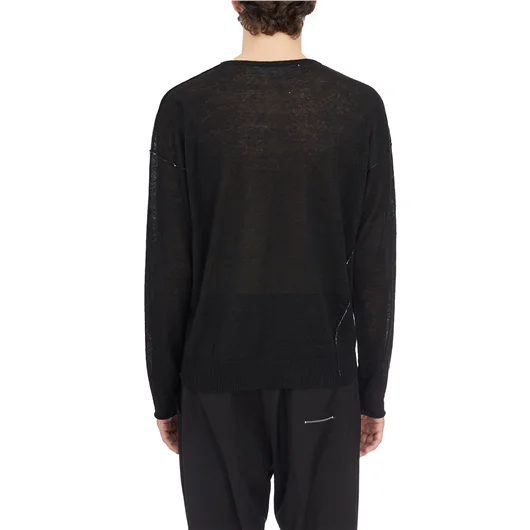 ISABEL BENENATO MAGLIA GIROCOLLO IN LINO