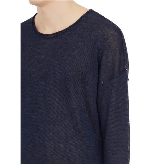 ISABEL BENENATO MAGLIA GIROCOLLO IN LINO