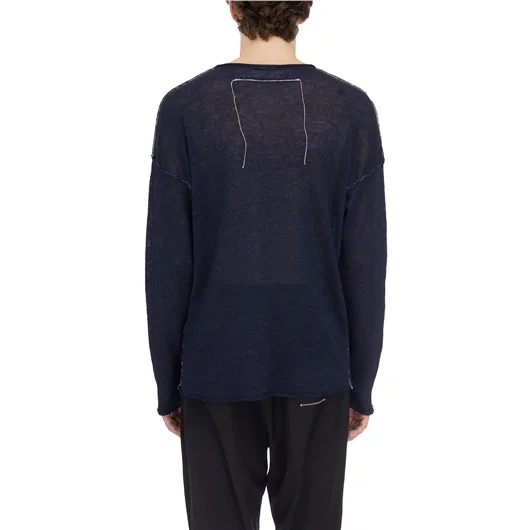 ISABEL BENENATO MAGLIA GIROCOLLO IN LINO