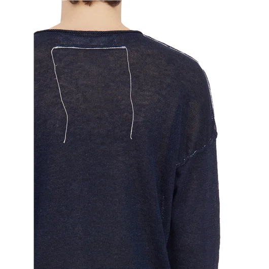 ISABEL BENENATO MAGLIA GIROCOLLO IN LINO