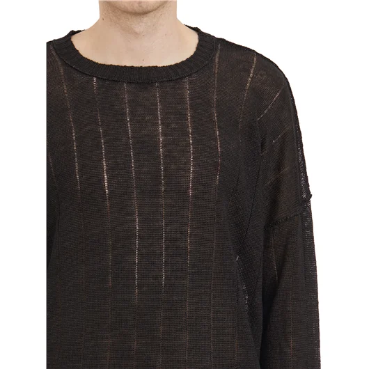 ISABEL BENENATO MAGLIA GIROCOLLO IN LINO