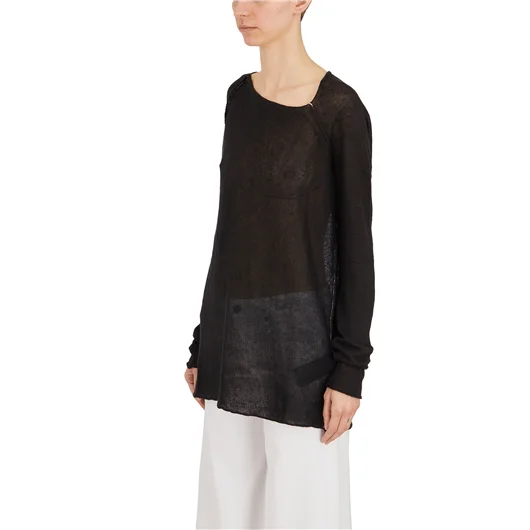 ISABEL BENENATO MAGLIA GIROCOLLO IN LINO