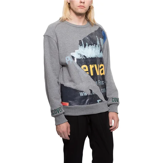 JUUN J FELPA RICAMATA CON STAMPA