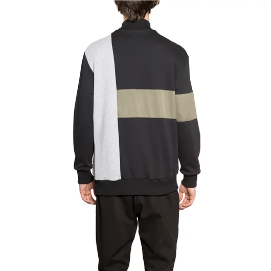 LETASCA FELPA PATCHWORK COLLO ALTO