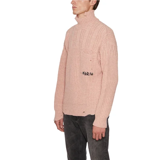 MARNI MAGLIONE IN LANA VERGINE CON FONDO EFFETTO ROVINATO