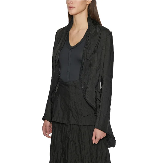 MARC LE BIHAN GIACCA IN LINO A COLLO ALTO