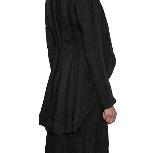 MARC LE BIHAN GIACCA IN LINO A COLLO ALTO