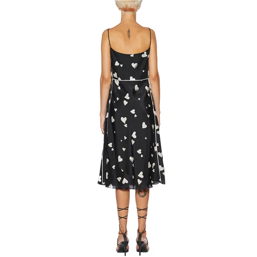 MARNI ABITO IN SETA BUNCH OF HEARTS