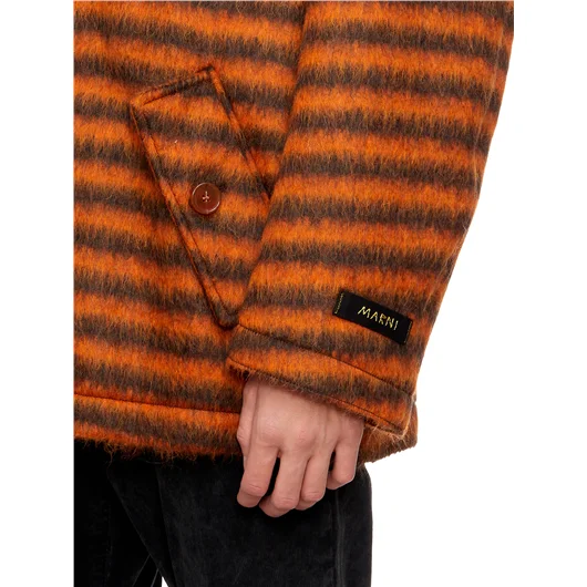 MARNI CAPPOTTO MONOPETTO IN MOHAIR