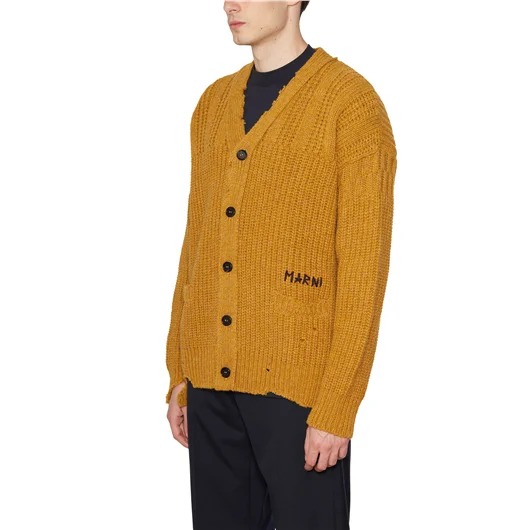 MARNI CARDIGAN DESTROYED LOGO