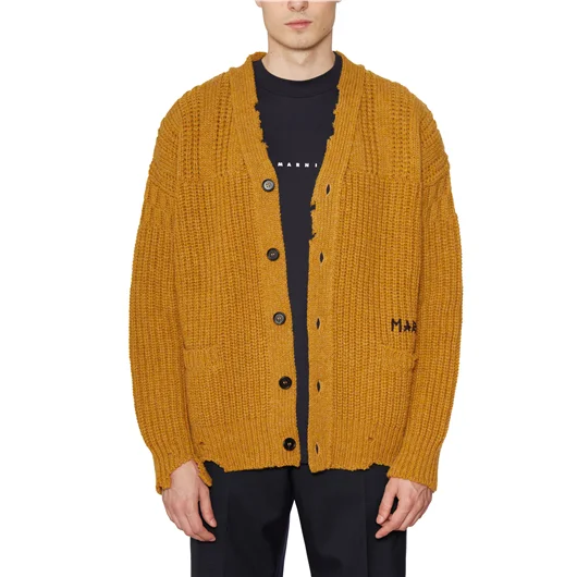 MARNI CARDIGAN DESTROYED LOGO