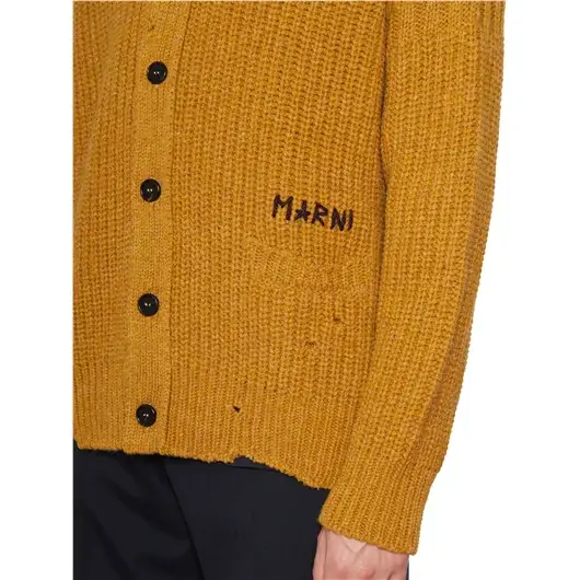 MARNI CARDIGAN DESTROYED LOGO