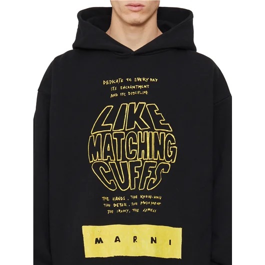 MARNI FELPA CON CAPPUCCIO MAXISTAMPA