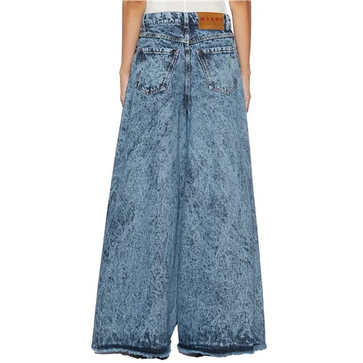 MARNI PANTALONE IN DENIM A GAMBA LARGA