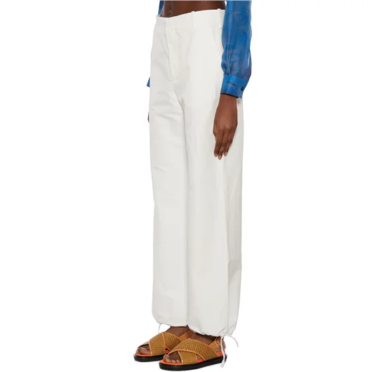 MARNI PANTALONI CARGO IN COTONE E LINO