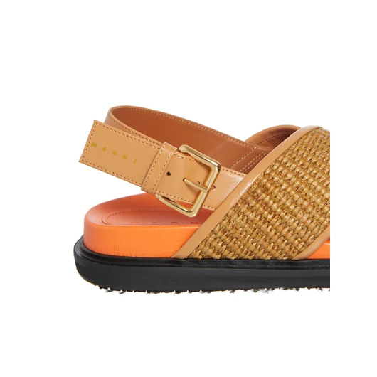 MARNI SANDALI IN RAFIA E PELLE