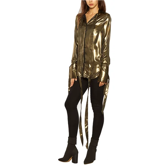 MASNADA CAMICIA IN LAME CON SCIARPA