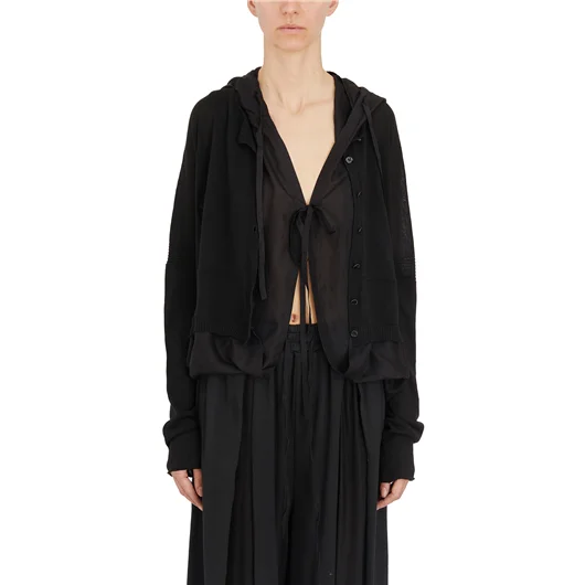 MASNADA CARDIGAN CON CAPPUCCIO